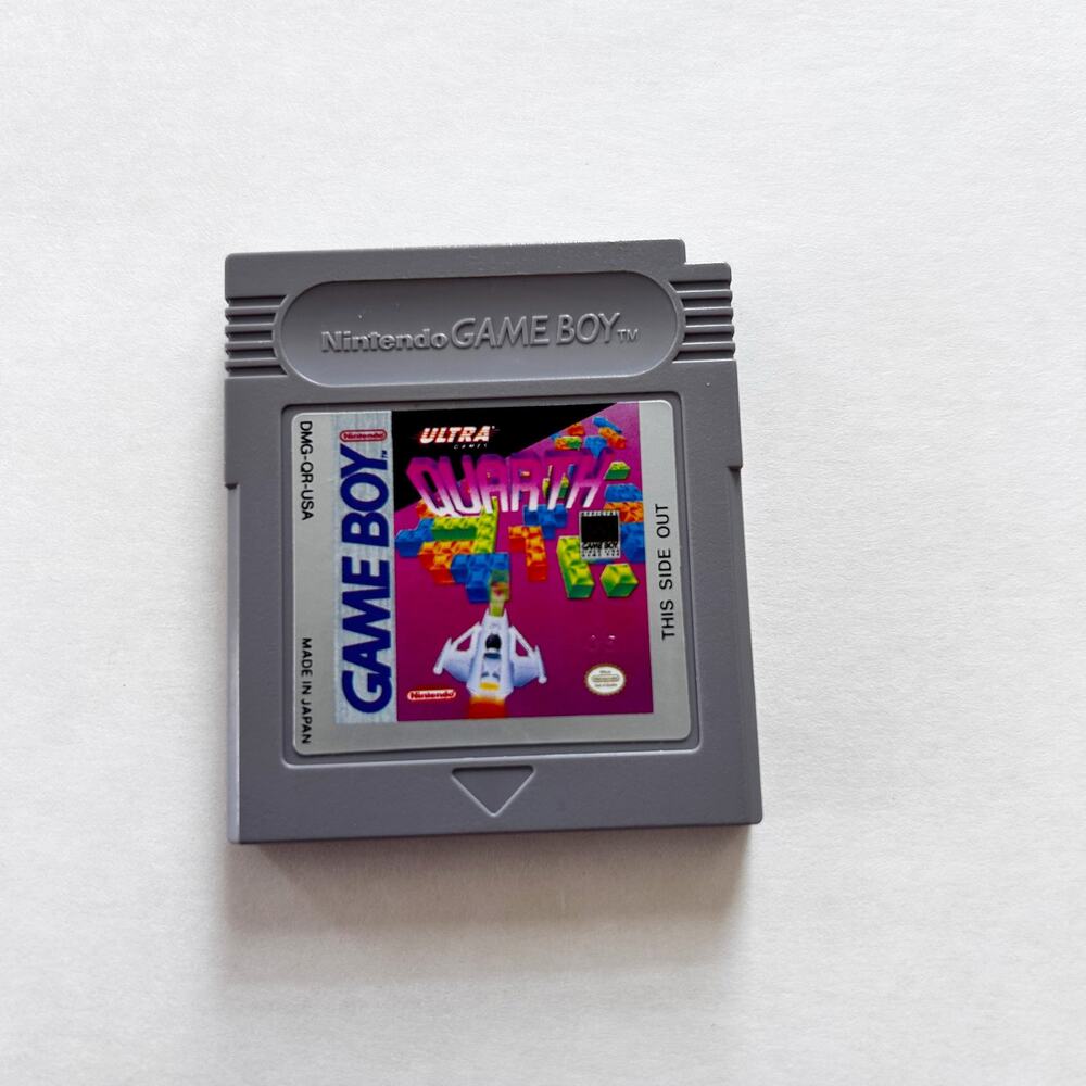 Ultra Games Nintendo Game Boy Quarth Puzzle Game Cartridge WORKING 1990 Shooter